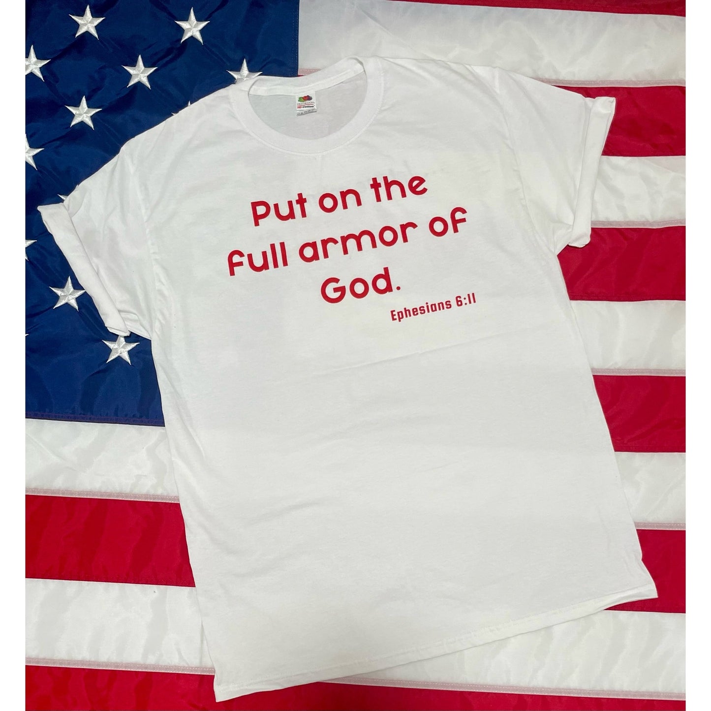 Flagship Get My Shoes T-Shirt - Put on the full armor of God. Ephesians 6:11